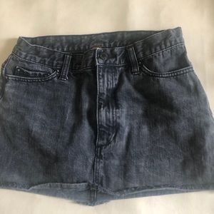 Free People Jean Mini Skirt